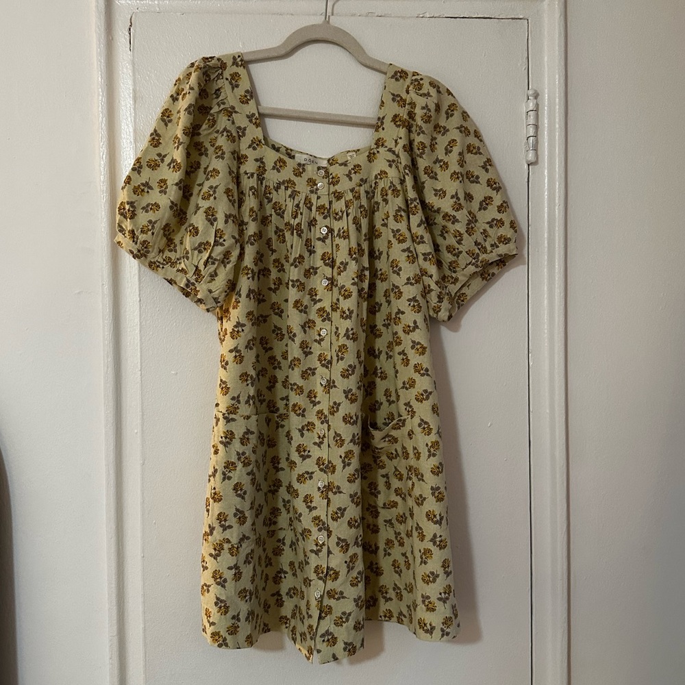 Doen 100% raw silk dress